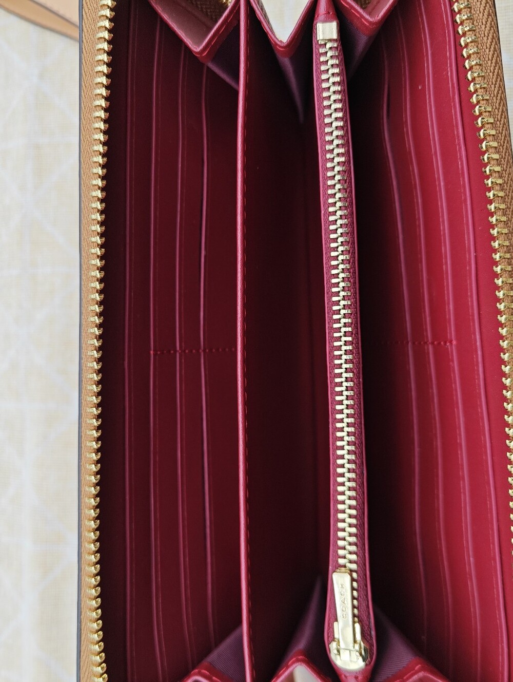Coach Multicolor Signature Zip Wallet - Picture 6 of 6
